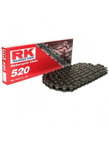 CADENA RK 520M STANDARD SIN RETENES 120 PASOS NEGRA CADENA RK 520M STANDARD SIN RETENES 120 PASOS NEGRA