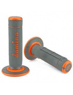 PUÑOS DOMINO BICOLOR DOBLE COMPUESTO GRIS-NARANJA