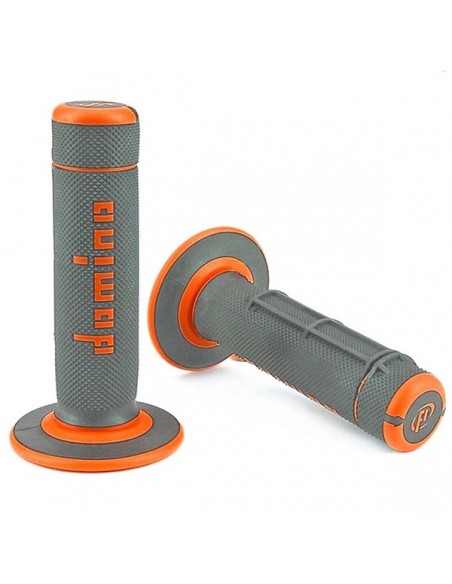 PUÑOS DOMINO BICOLOR DOBLE COMPUESTO GRIS-NARANJA