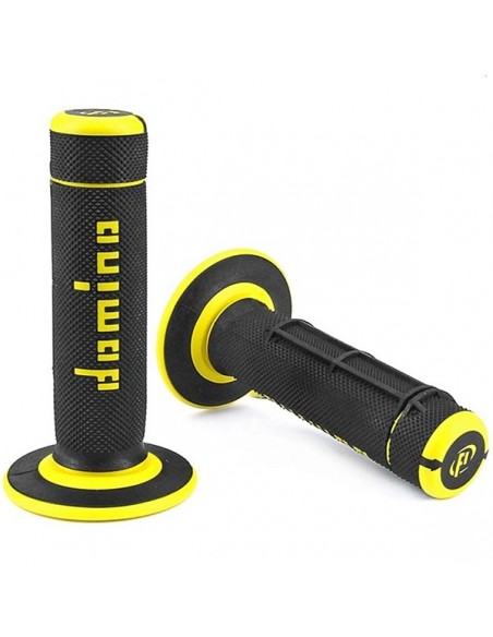 PUÑOS DOMINO BICOLOR DOBLE COMPUESTO NEGRO-AMARILLO