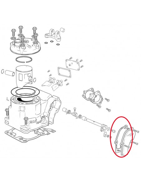 JUNTA TAPA VALVULA ESCAPE DERECHA GAS GAS 125