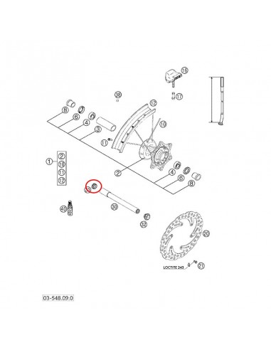 TAPON EJE KTM 54809081050