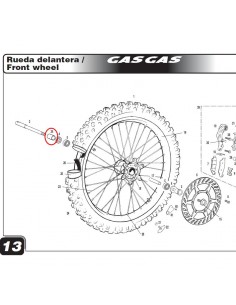 CASQUILLO DISTANCIADOR RUEDA DELANTERA GAS GAS EC 00-03