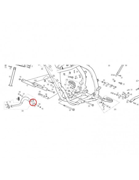 GLACIAR PEDAL DE FRENO TRASERO GAS GAS