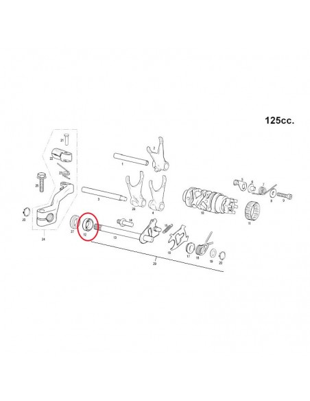 CASQUILLO EJE SELECTOR DE CAMBIO GAS GAS