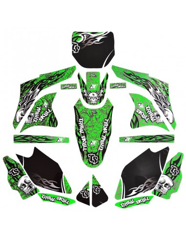 OUTLET KIT ADHESIVOS BLACKBIRD TRIBAL SKULL KAWASAKI KX 250F 06-08