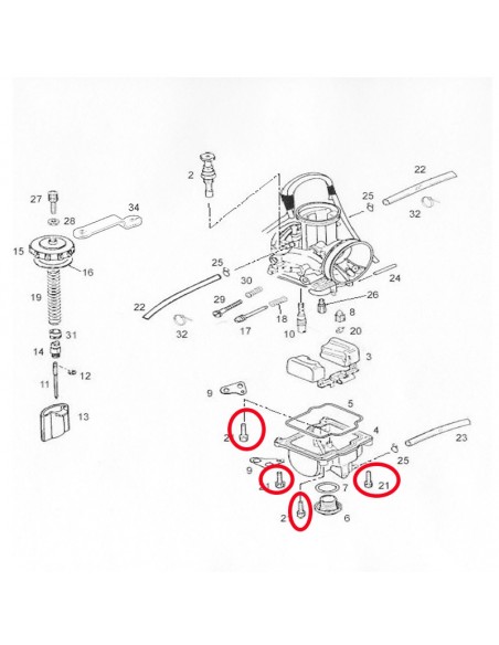 TORNILLO CUBETA CARBURADOR GAS GAS