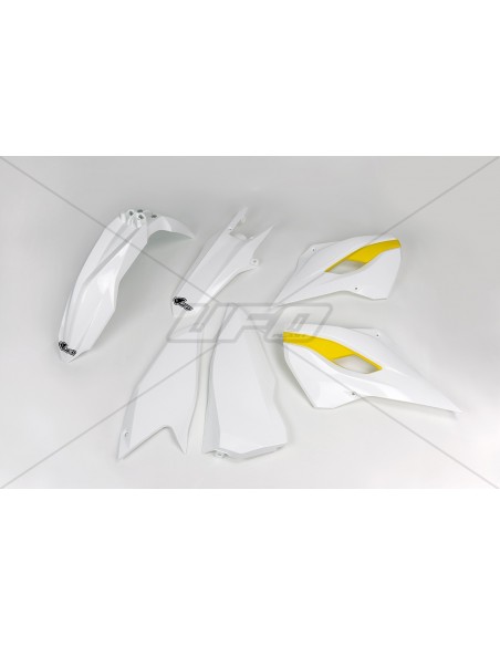 KIT PLASTICOS UFO HUSQVARNA FE 250/350/450/501 2015 BLANCOS