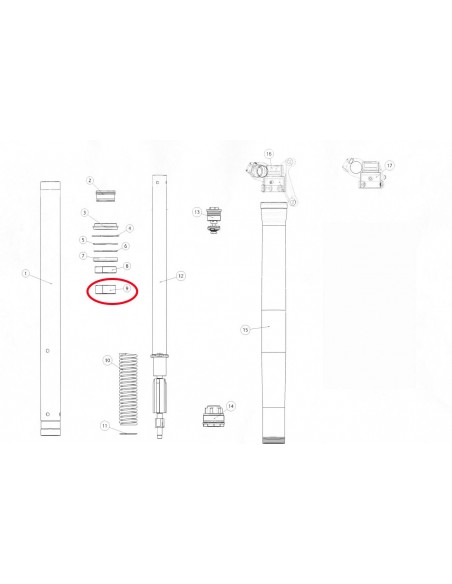 CASQUILLO FRICCION HORQUILLA SACHS/MARZOCCHI 48MM GAS GAS 49/57 L20