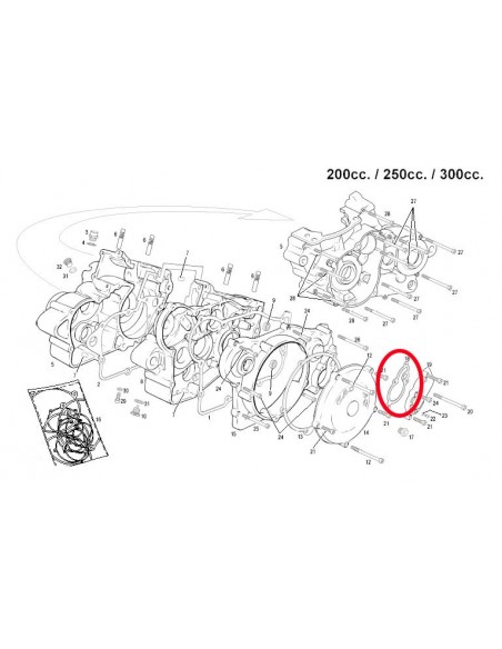 JUNTA TAPA BOMBA DE AGUA GAS GAS 200/250/300 99-13