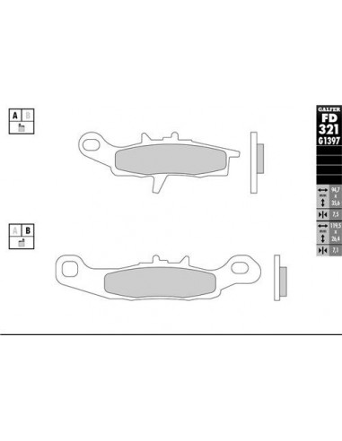 OUTLET PASTILLAS FRENO TRASERAS GALFER KAWASAKI KFX 450R 08-13