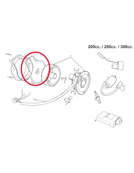JUNTA TAPA ENCENDIDO GAS GAS 200/250/300 05-13