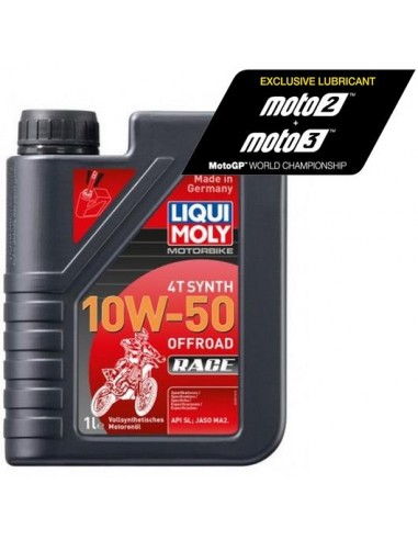 ACEITE LIQUI MOLY 4T SYNTH 10W50 OFF ROAD RACE 100% SINTETICO - 1 LITRO