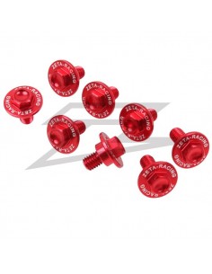 KIT TORNILLOS PROTECTORES HORQUILLA HONDA CR 125/250 97-07 CRF 250/450 02-16 ROJOS