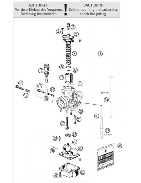 TORNILLO REGULADOR CARBURADOR KTM DELLORTO AIT ADJUST SCREW