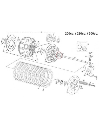 ARANDELA PRECINTO CUBO EMBRAGUE GAS GAS 200/250/300