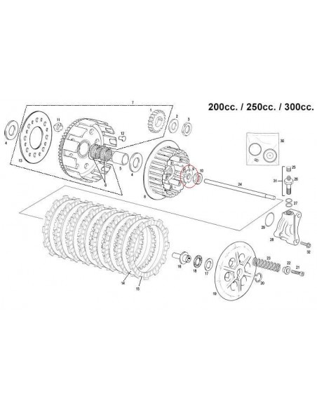 ARANDELA PRECINTO CUBO EMBRAGUE GAS GAS 200/250/300 ARANDELA PRECINTO CUBO EMBRAGUE GAS GAS 200/250/300