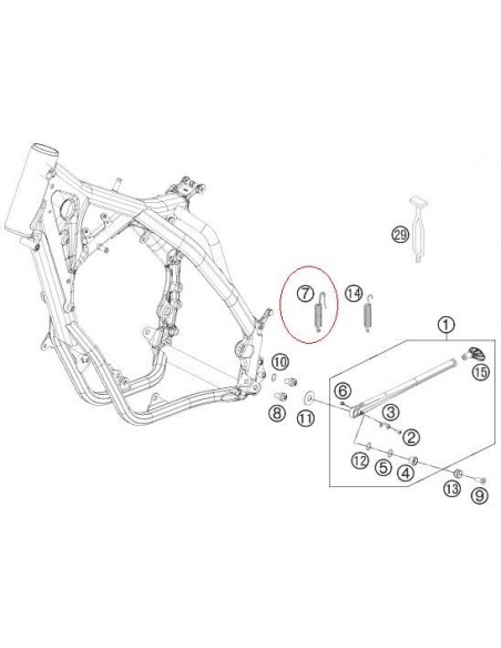 MUELLE CABALLETE LATERAL KTM 08-16