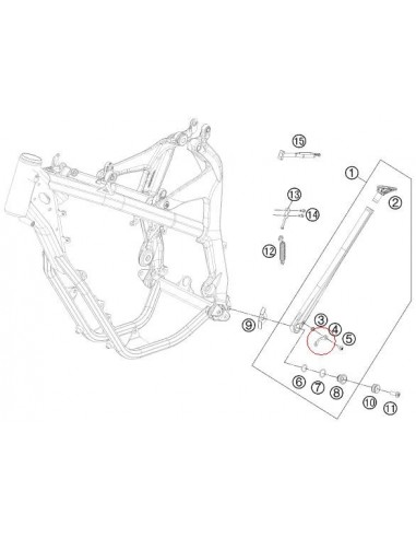 PLETINA CABALLETE LATERAL ORIGINAL KTM 08-16 HUSABERG - 78003023090