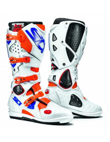 BOTAS SIDI CROSSFIRE 2 SRS BLANCA-NARANJA FLUOR