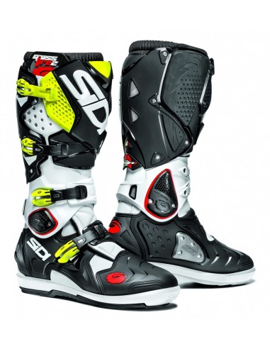 BOTAS SIDI CROSSFIRE 2 SRS BLANCA-NEGRA-AMARILLO FLUOR