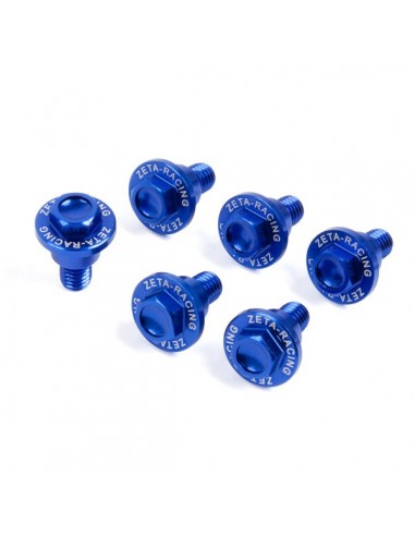 KIT TORNILLOS PROTECTORES HORQUILLA YAMAHA YZ 125/250 08-16 YZ 250F/450F 08-16 AZULES