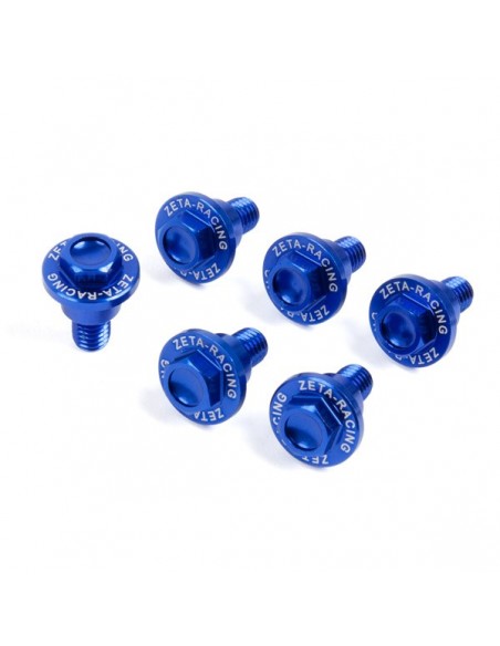 KIT TORNILLOS PROTECTORES HORQUILLA YAMAHA YZ 125/250 08-16 YZ 250F/450F 08-16 AZULES