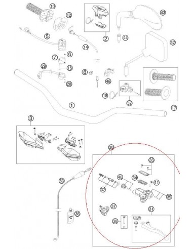 MASTER CYLINDER CPL 9.5MM 09 - BOMBA EMBRAGUE MAGURA