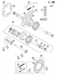 TUERCA EJE TRASERO KTM 50310099000