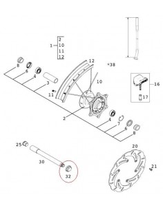 TUERCA EJE RUEDA DELANTERA KTM - 50309082100
