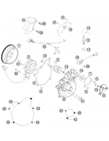 JUNTA TAPA ENCENDIDO KTM EXC 250/300 15-16