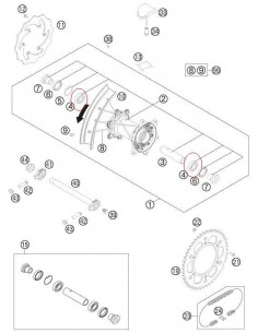 RODAMIENTO RUEDA TRASERA KTM EXC/SX 93-13