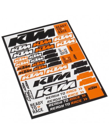 HOJA DE ADHESIVOS LOGO KTM