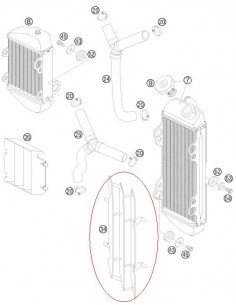 REJILLA RADIADOR IZQUIERDA KTM 2T NEGRA