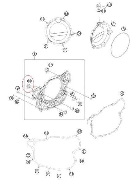 RETEN 12X30X7 BOMBA DE AGUA KTM - 0760123073