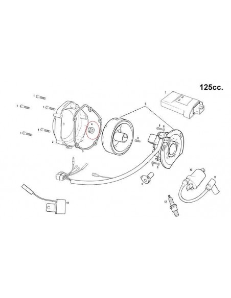 TUERCA CON ARANDELA CIGUEÑAL GAS GAS EC 125