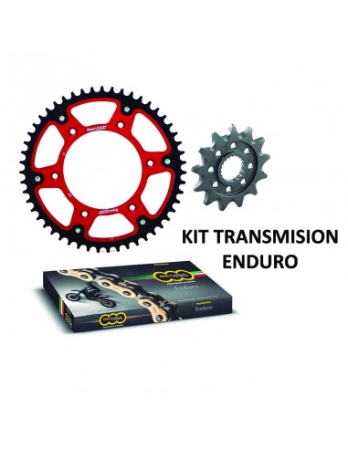 KIT DE TRANSMISION COMPLETO ENDURO REGINA ZRA - CORONA MIXTA - PIÑON ACERO