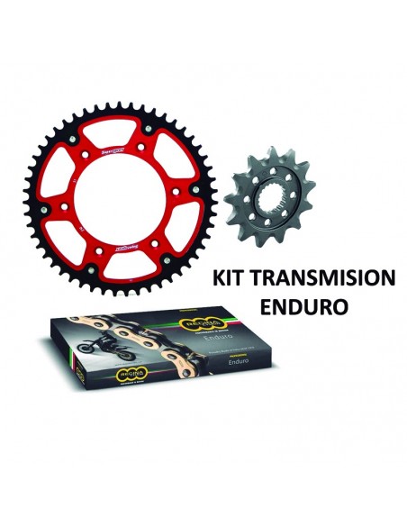 KIT DE TRANSMISION COMPLETO ENDURO REGINA ZRA - CORONA MIXTA - PIÑON ACERO