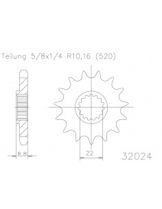 PIÑON ESJOT KTM SX/EXC 125-530 83-16 - 14 DIENTES