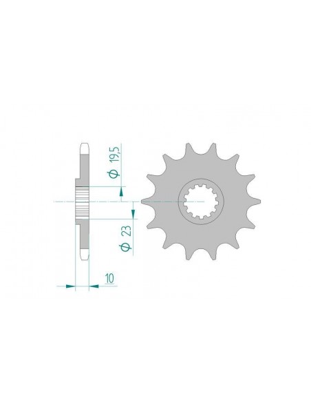 PIÑON AFAM SUZUKI RM 250 86-08 DRZ 400 00-15 - 13 DIENTES