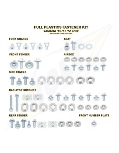 KIT TORNILLERIA BOLT SUJECCION DE PLASTICOS YAMAHA YZ 450F 10-13