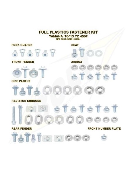 KIT TORNILLERIA BOLT SUJECCION DE PLASTICOS YAMAHA YZ 450F 10-13