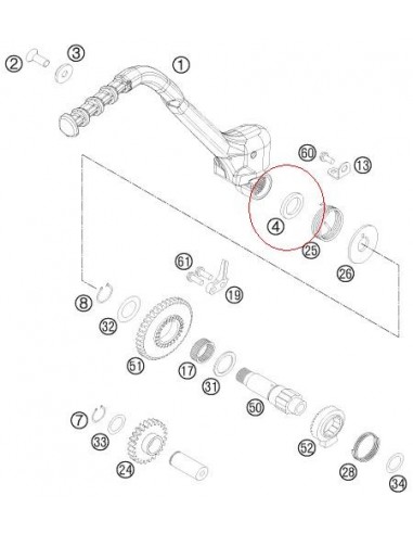 RETEN 19X30X7 EJE PEDAL ARRANQUE KTM