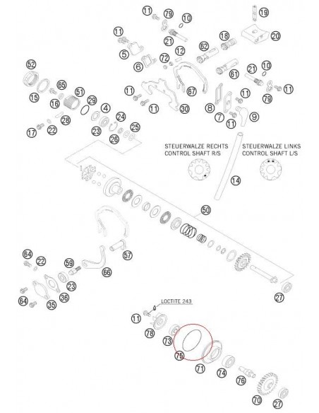 JUNTA BOMBA AGUA KTM EXC 0770049025