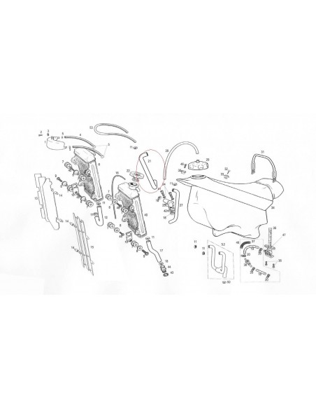 TUBO RADIADOR SUPERIOR DERECHO GAS GAS EC 125/200/250/300 TUBO RADIADOR SUPERIOR DERECHO GAS GAS EC 125/200/250/300