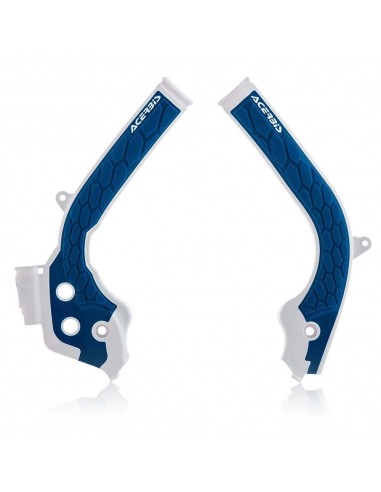 PROTECTORES DE CHASIS ACERBIS X-GRIP HUSQVARNA 16-17 BLANCO-AZUL - VER MODELOS DENTRO