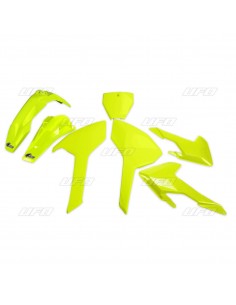 KIT PLASTICOS UFO HUSQVARNA TC 125 16-17 AMARILLO FLUOR