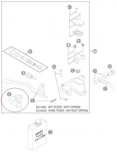 PROTECTOR GOMA BOMBA DE FRENO BREMBO KTM