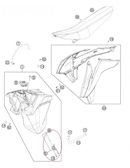 GRIFO DE GASOLINA KTM EXC 03-08