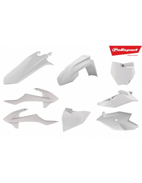 KIT PLASTICOS POLISPORT KTM SX 85 18-19 BLANCOS